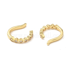 Orecchini a polsino rombo con zirconi chiari&nbsp;EJEW-G295-14G