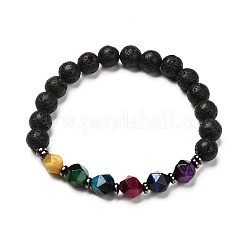 Ensemble de bracelets extensibles en perles d'oeil de tigre naturelles teintes et chauffées&nbsp;BJEW-JB06651
