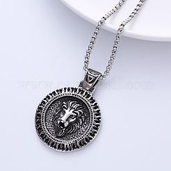Vintage Viking Löwenkopf 304 Edelstahl Anhänger Punk Schmuck Halsketten für Männer&nbsp;CL9134