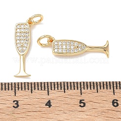 Messing klare Zirkonia Charms&nbsp;XGRQ3P578-631G