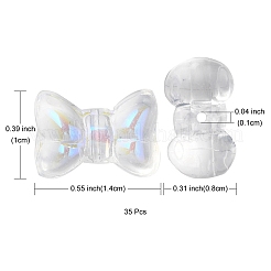 35pcs transparente sprühlackierte Glasperlen&nbsp;GLAA-YW0001-68