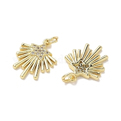 Pendentifs en laiton zircon cubique transparent&nbsp;KK-E796-01G