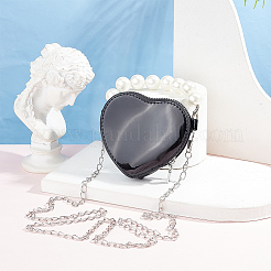 Bolsos mini corazón de nailon y piel sintética para mujer&nbsp;AJEW-WH0317-94