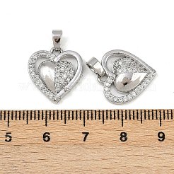 Pendentifs avec zircon cubiques à micro-pavés en laiton&nbsp;KK-F908-16P