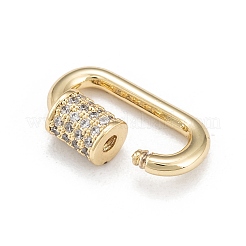 Charms in ottone con micro pavé di zirconi e moschettone a vite&nbsp;X-ZIRC-G160-22G