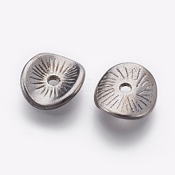 Perline distanziali ondulate in stile tibetano&nbsp;TIBEP-A11067-B-FF