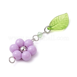 Acrylique avec grands pendentifs en acier inoxydable 304&nbsp;PALLOY-JF04512-02