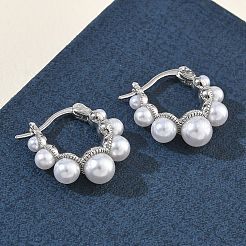 Boucles d'oreilles en laiton de cercle pour les femmes&nbsp;EJEW-A168-14P