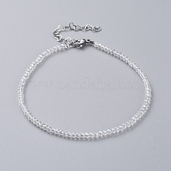 Electrochapa abalorios de vidrio para el tobillo&nbsp;AJEW-AN00279