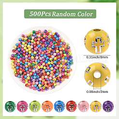500 pièces de placage de perles acryliques&nbsp;PACR-SP0001-09B