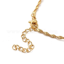 Gestellplattierte Satellitenkette aus Messing für Damen&nbsp;NJEW-F304-01G