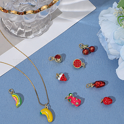 9 pendentif en laiton émaillé de 9 styles&nbsp;KK-BBC0019-50