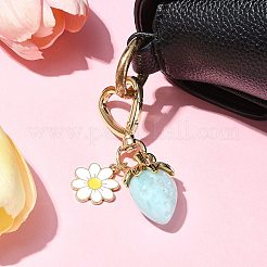 Pendentif décoratif en acrylique en forme de fraise&nbsp;HJEW-SW00120-05