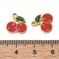 Anhänger aus emailliertem Edelstahl 304 mit Fruchtmotiven&nbsp;SA-CBA49D2-11G-11
