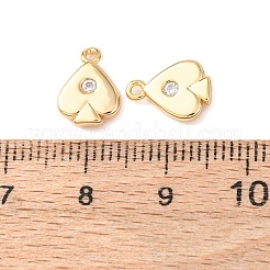 Pendentifs avec zircon cubiques à micro-pavés en laiton&nbsp;KK-A284-08G