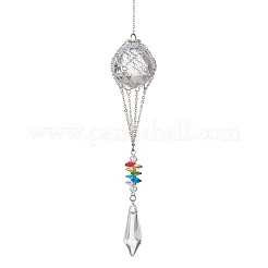 Hängende Sonnenfänger aus Glas mit Heißluftballon&nbsp;HJEW-JM04569-02