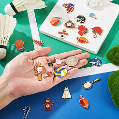 36pcs 36 styles de pendentifs en émail en alliage&nbsp;ENAM-TA0003-39