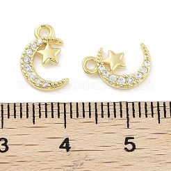 Pendenti in zirconi cubici trasparenti in micro pavè di ottone&nbsp;ZIRC-P120-11G