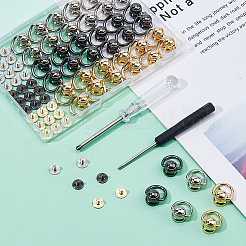 48 set di rivetti a sfera in lega di zinco e ferro di 3 colori&nbsp;FIND-FH0011-81