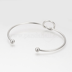 Fabrication de bracelets manchettes en acier inoxydable 201 résistant au ternissement&nbsp;STAS-S073-16