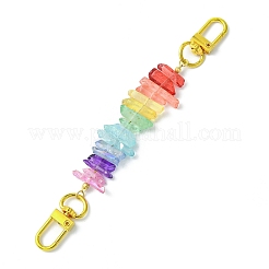 Gefärbte bunte natürliche Quarzkristall Chakra Prisma Link Tasche Extender Ketten&nbsp;FIND-JF00144