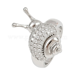 Anneaux de manchette en laiton micro pave zircone cubique&nbsp;RJEW-P155-02P