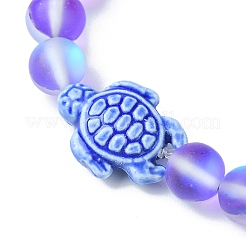 8 mm runde Stretch-Armbänder aus gefärbten synthetischen Mondsteinperlen&nbsp;BJEW-JB10308-03