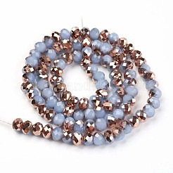 Chapelets de perles en verre électroplaqué&nbsp;EGLA-A034-J6mm-N06