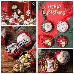 Cajas de recuerdos de almacenamiento de dulces con bolas redondas de hojalata&nbsp;CON-Q041-01H
