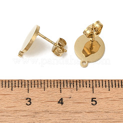 Boucles d'oreilles à tige en acier inoxydable 304 avec placage ionique (IP)&nbsp;STAS-I206-08G