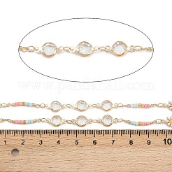 Messingblume mit flachen runden Gliederketten&nbsp;CHC-H115-07G
