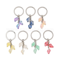 7 transparente Schlüsselanhänger aus Glas mit Sprühfarbe&nbsp;KEYC-JKC01391