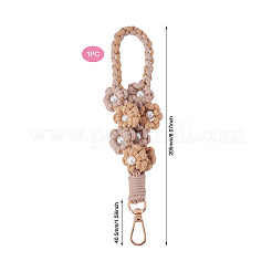 Adornos colgantes de flores tejidos a mano&nbsp;KEYC-TAC0009-02KCG-05