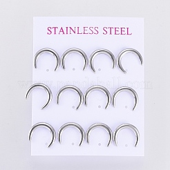Pendientes de botón de acero inoxidable 304 resistentes al deslustre&nbsp;EJEW-I235-05P