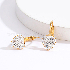 Eleganti orecchini a cerchio in acciaio inossidabile 201 a forma di cuore&nbsp;GM6830