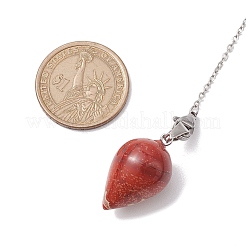 Pendoli da rabdomanzia a punta di pietre preziose miste naturali e sintetiche&nbsp;PALLOY-JF02609-01