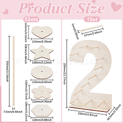 6 soporte de madera para donas&nbsp;DJEW-UN0001-05