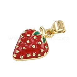 Pendentifs d'émail en laiton &nbsp;KK-D409-12G