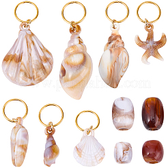 10 pieza de pinzas decorativas para colgantes de cabello trenzado de acrílico&nbsp;OHAR-BM0001-01