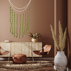 Holzperlengirlande mit künstlichem Eukalyptus für Boho-Schlafzimmer-Wanddekoration&nbsp;DIY-WH0888-426
