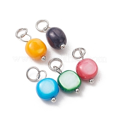 Gefärbt natürlichen Muschel Anhänger&nbsp;PALLOY-JF05269-02