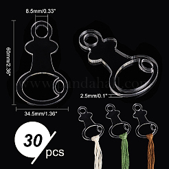 30 gota de hilo de bordar acrílico&nbsp;DIY-PH0008-95