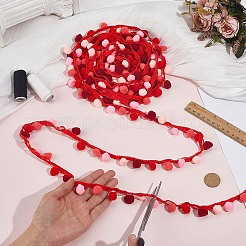 6 Yards Farbverlaufsbänder aus Polyester-Pompon-Bällen mit Quaste&nbsp;DIY-PH0035-76B