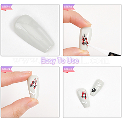 4 Blatt Nagelaufkleber mit Halloween-Motiven in 4 Stilen&nbsp;MRMJ-OC0003-58