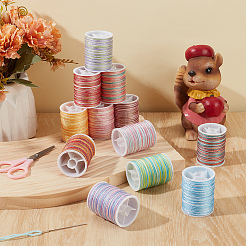 12 rouleaux de cordon polyester 12 couleurs&nbsp;OCOR-CY0002-43B