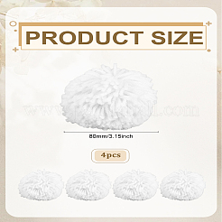4 Stück DIY-Puppenbastel-Polyester-Pompon-Ball&nbsp;DIY-LP0005-34D