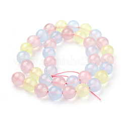 Natürliche weiße Jade perlen Stränge&nbsp;G-D453-10mm