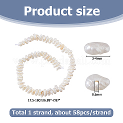 1 Strang natürliche Keshi-Perlen&nbsp;PEAR-HS0001-26B