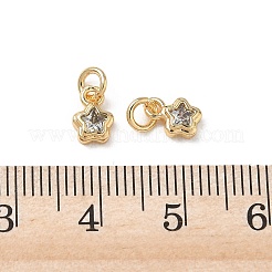 Ciondoli in ottone zirconi chiari micro pavé&nbsp;KK-P355-13G