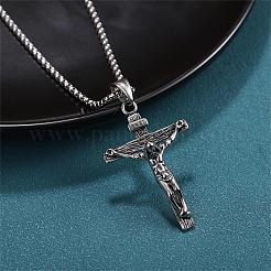 Croix pendentif collier avec jésus crucifix religieux collier sacro-saint charme cou chaîne bijoux cadeau pour anniversaire pâques thanksgiving jour&nbsp;JN1109A